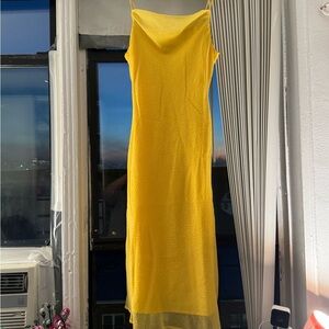 Urban Outfitters Yellow Midi Dress